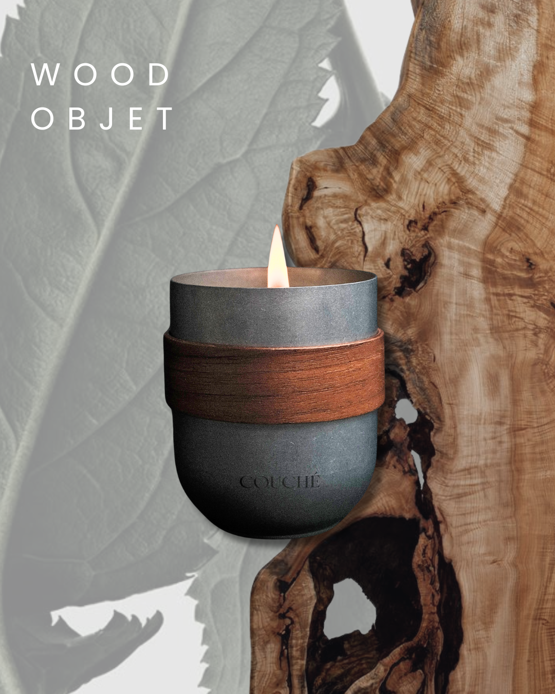 WOOD OBJET SCENTED CANDLE 220G